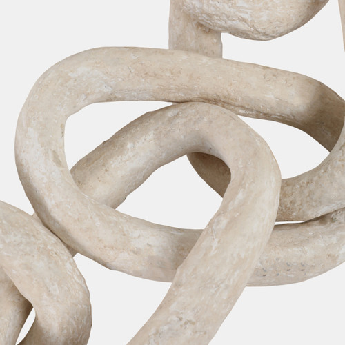 21497#31x5" Paper Mache 5-link Chain, White