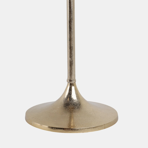 21515-02#27x10" Marble Top Drink Table, Tan/gold