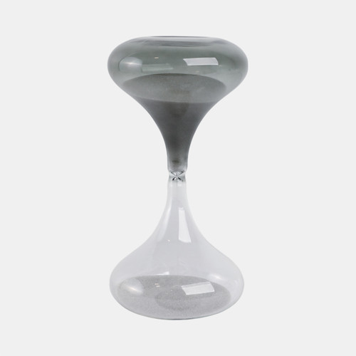 21545-01#8x4" Glass 30min Modern Sandtimer, Smoke