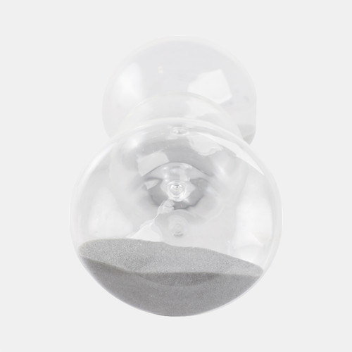 21549-01#8x4" Glass 30min Large Bubble Sandtimer, Clear