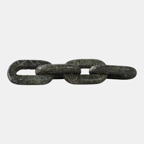 21587-02#14x3" 4-link Marble Chain, Forest Green