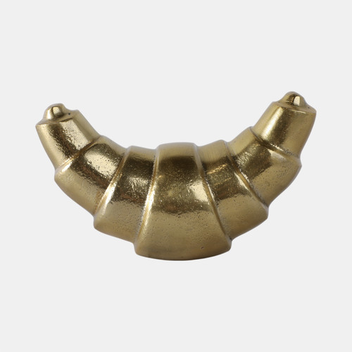 21610#7x4" Metal Croissant, Gold