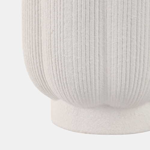 21668-02#S/2 6/8" Scallop Shaped Planters, White