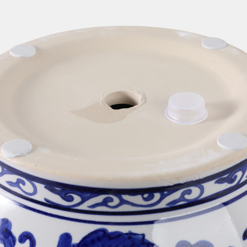 19140-01#S/2 9/11" Bowl Chinoiserie Planters, Blue/wht