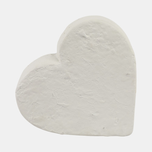 21778#8x8" Textured Ecomix Heart, Ivory