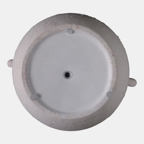 21901#10" Textured Stoneware Jug Planter, White