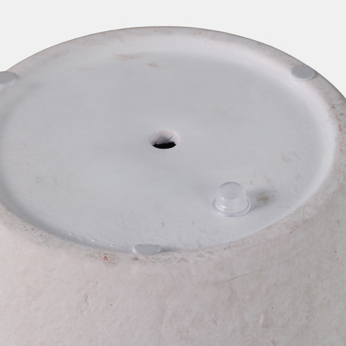 21901#10" Textured Stoneware Jug Planter, White