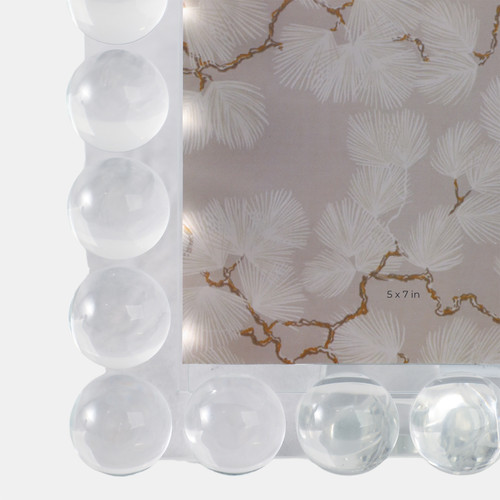 21985-02#5x7 Crystal Bubble Photo Frame, Clear