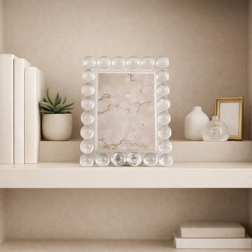 21985-02#5x7 Crystal Bubble Photo Frame, Clear