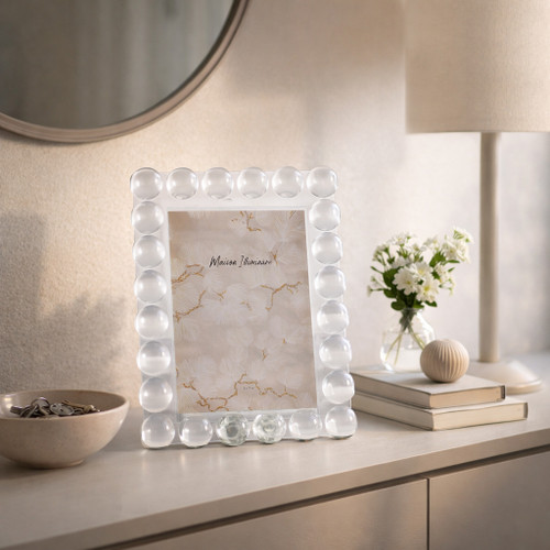21985-02#5x7 Crystal Bubble Photo Frame, Clear