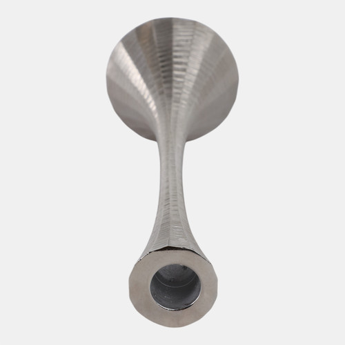 17743-06#12" Etched Metal Taper Holder, Silver