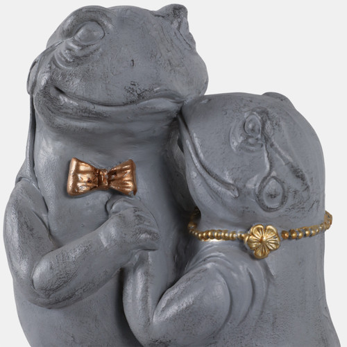 22139#15x9" Frog Waltz, Grey
