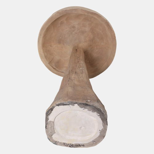 22145#32x17" Mushroom With Wood Grain, Brown 