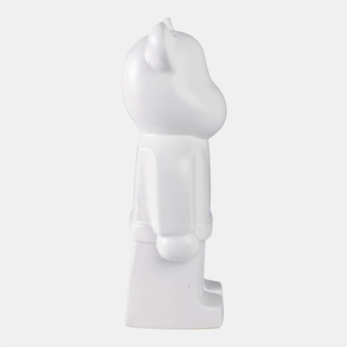 22180#12" Deco Bear Figure, White