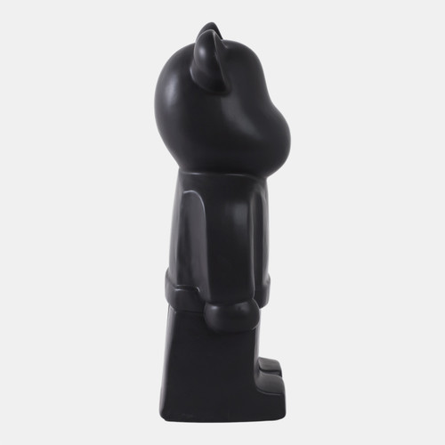 22180-01#12" Deco Bear Figure, Black