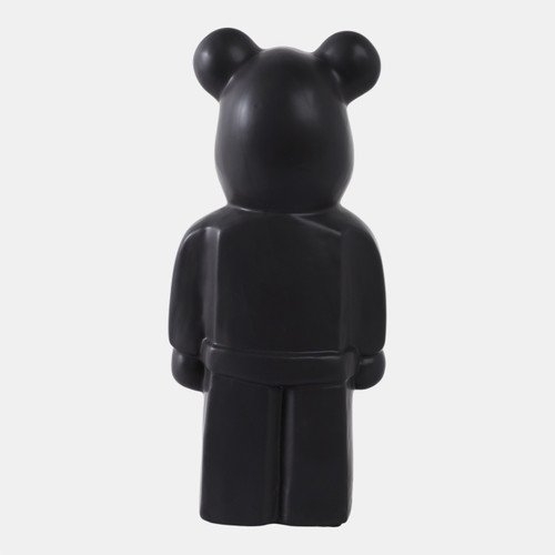 22180-01#12" Deco Bear Figure, Black