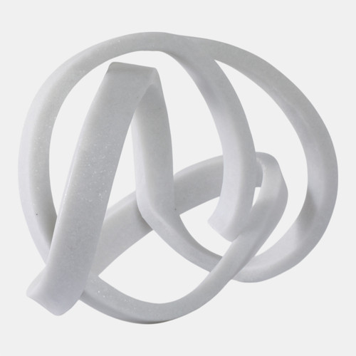 22190#16x12" Resin Knot Object, White