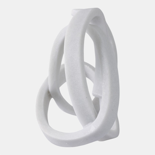 22190#16x12" Resin Knot Object, White