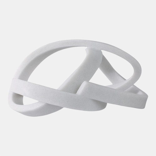 22190#16x12" Resin Knot Object, White