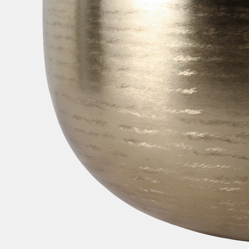 22207-01#S/3 9/12/14" Hammered Metal Planters, Gold