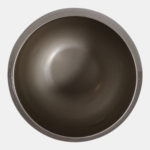 22207-02#S/3 9/12/14" Hammered Metal Planters, Silver