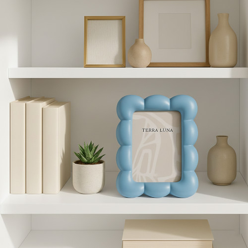 22241-05#4x6" Puffy Squiggle Photo Frame, Blue