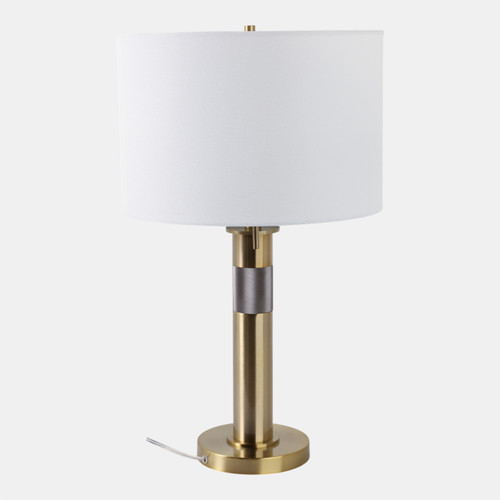 51371#27x15" Metal Lamp With 2 Pulls, Gold