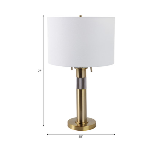 51371#27x15" Metal Lamp With 2 Pulls, Gold