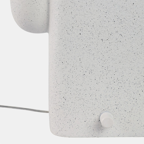 51373-02#20x12" Double Head Totem Lamp With Base Switch, Wh