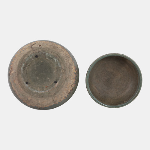 20347-01#S/2 12/15" Bowls, Green/brown