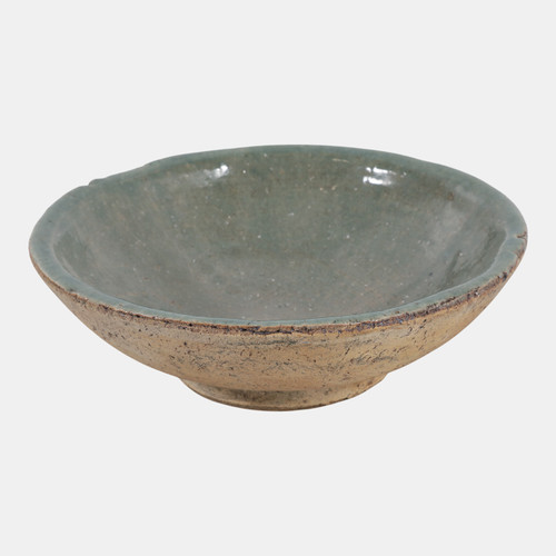 22297#12"  2-tone Bowl, Green/brown