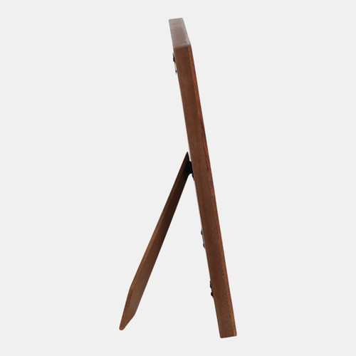 17802-02#5x7 Wood Petals Photo Frame, White/natural