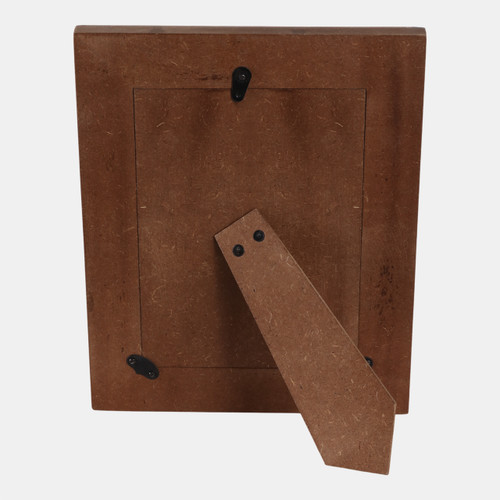 17802-02#5x7 Wood Petals Photo Frame, White/natural