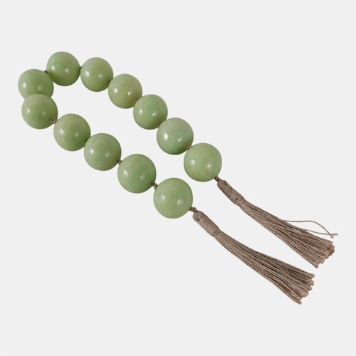 20794-04#40'' Swirled 2" Resin Beaded Garland, Sage Green
