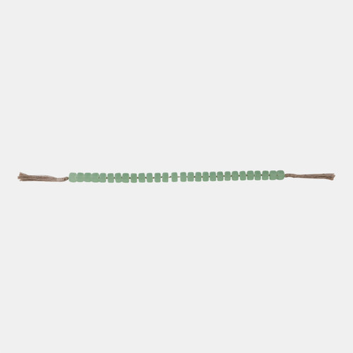20796-04#38" Cylinder 1.25" Resin Beaded Garland, Green