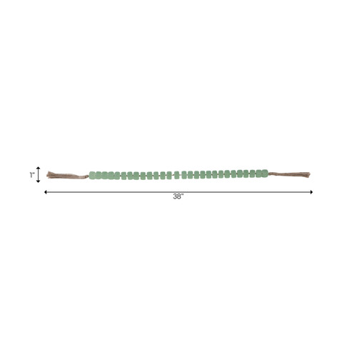 20796-04#38" Cylinder 1.25" Resin Beaded Garland, Green