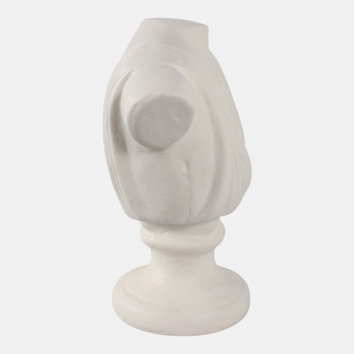 22387#16x15" Paper Mache Bust, Ivory