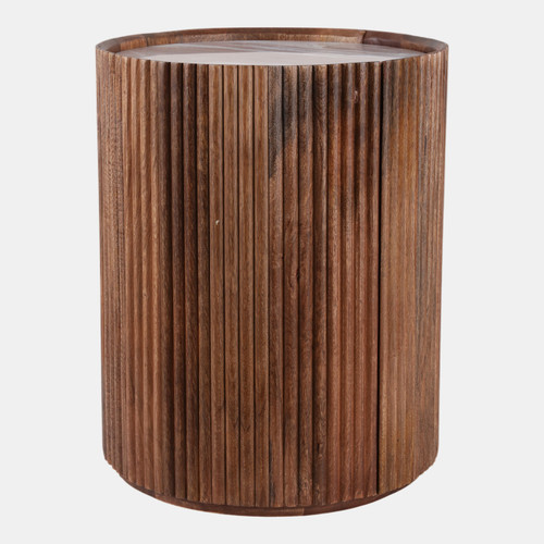 20581-03#20x16" Storage Accent Table Marble Top, Brown