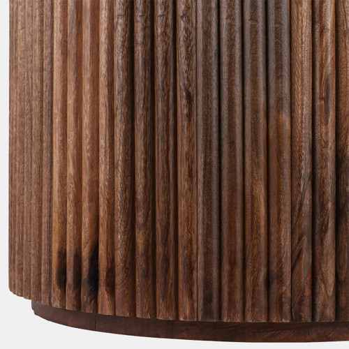 20581-03#20x16" Storage Accent Table Marble Top, Brown