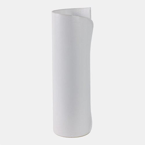 22404-03#18x7" Wrap Around Vase, White