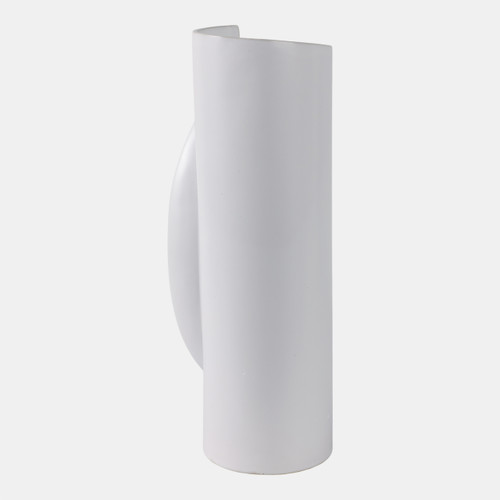 22404-03#18x7" Wrap Around Vase, White