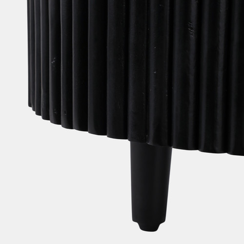 22411#21x16" 2-drawer Marble Top Side Table, White/black