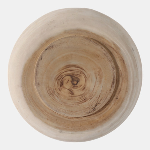 22429#14x6" Carved Wood Bowl, Natural