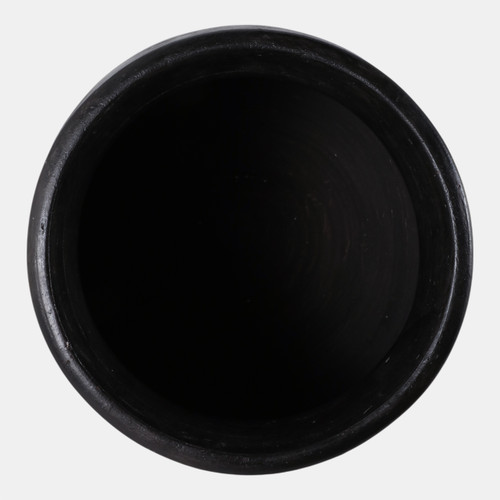 22470-02#20x18" Traditional Terracotta Vase, Black
