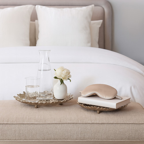 19070-07#S/2 13/18" Cut-out Flower Metal Bowls, Gold