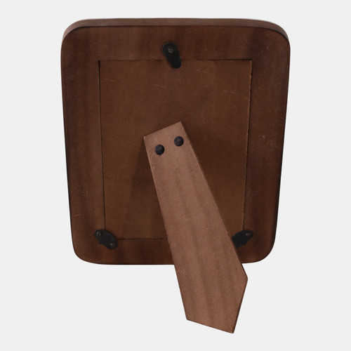 22495#4x6" Brass Dot Border Photo Frame, Ivory/ Gold