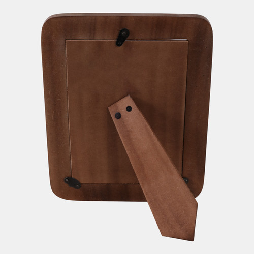 22496#5x7" Brass Dot Border Photo Frame, Ivory/ Gold