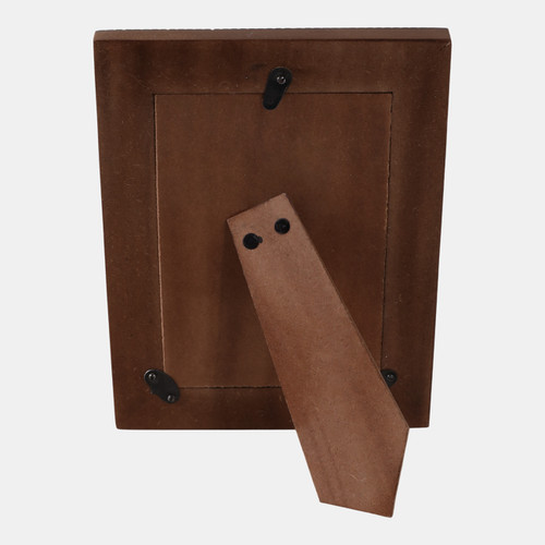 22497#4x6" Etched Border Photo Frame, Ivory/ Black