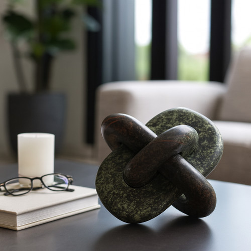 18859-03#6" Green Forest Marble Knot, Green