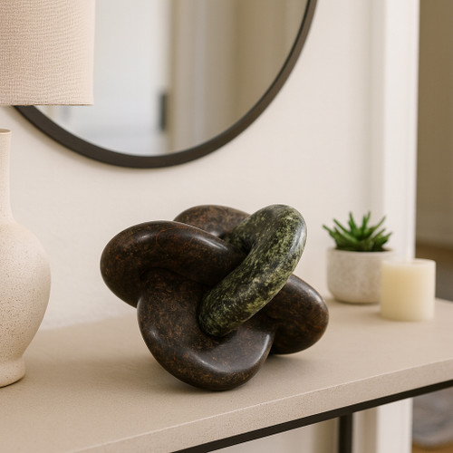 18859-03#6" Green Forest Marble Knot, Green